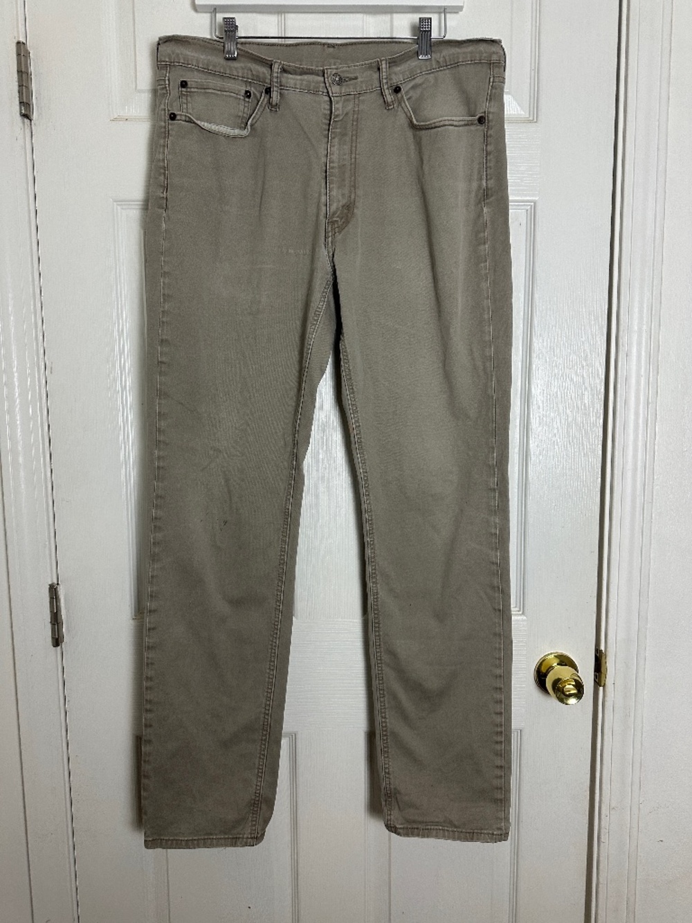 Levi's Beige Tan Straight Leg Men's Pants Size 36 Workwear Utility Workforce
